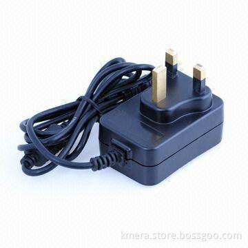 UK Plug in Wall AC Adapter with 12V Output Voltage and 1,000mA Output Current